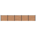 Hekpaneel 5 stuks WPC aluminium bruin