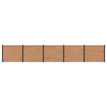 Hekpaneel 5 pcs WPC en Aluminium Bruin