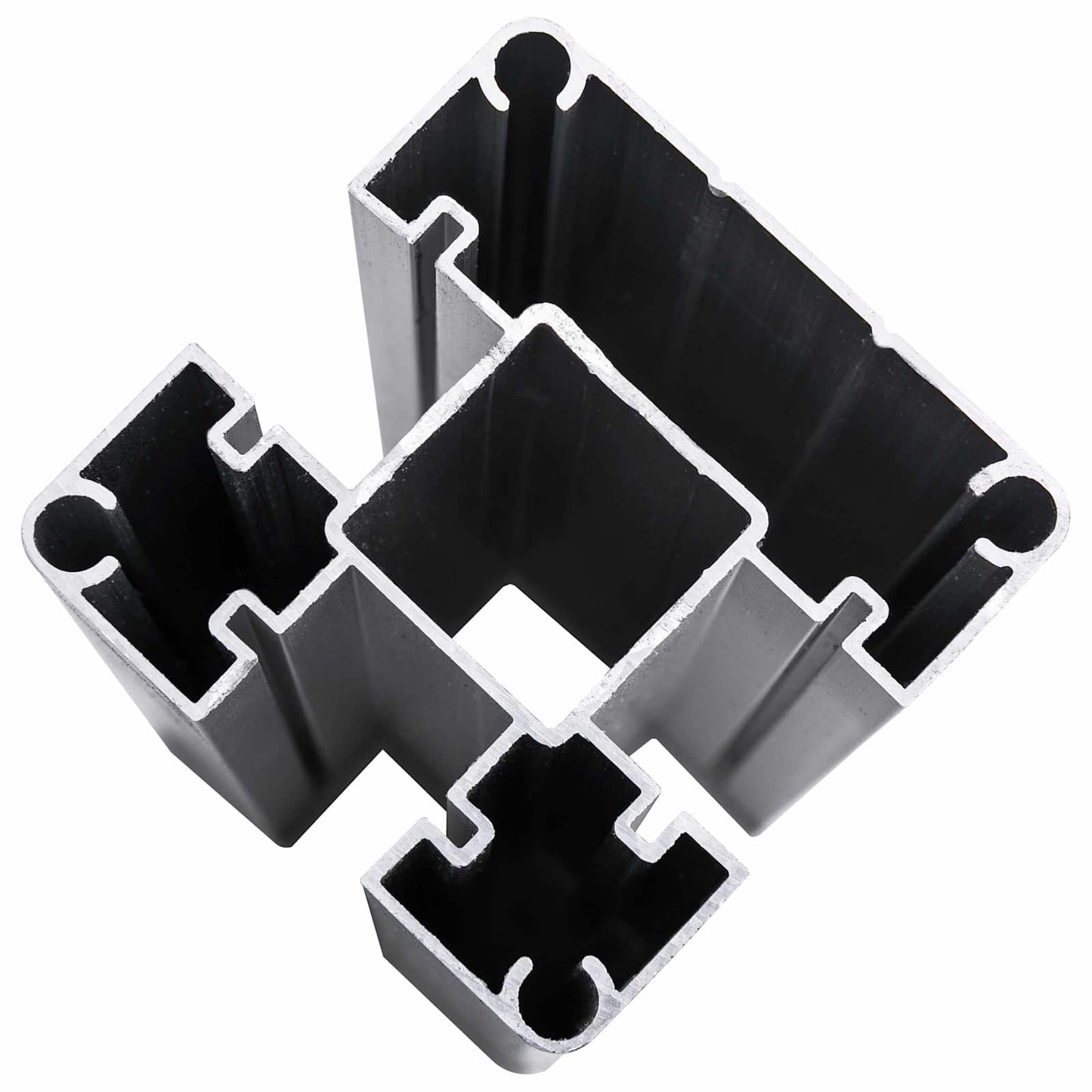 Hekpaneel 7 pcs WPC en Aluminium Bruin
