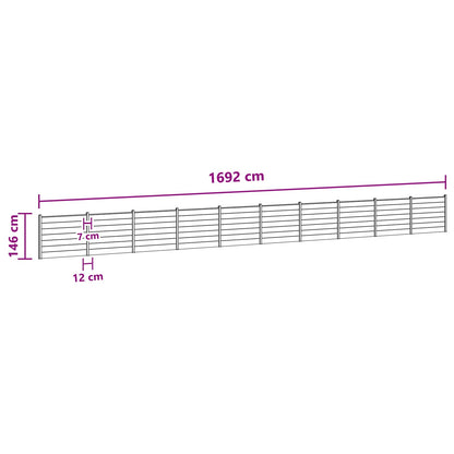 Hekpaneel 10 pcs WPC en Aluminium Bruin