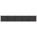 Hekpaneel 5 pcs WPC en Aluminium Zwart