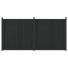 Fence Panel 2 pcs WPC and Aluminium Black