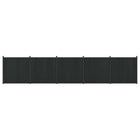Fence panel 5 pcs WPC and Aluminum Black