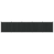 Hekpaneel 5 stuks WPC aluminium 880x186.5 cm zwart