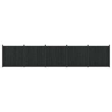 Hekpaneel 5 pcs WPC en Aluminium Zwart