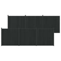 Hekpaneel 6 pcs WPC en Aluminium Zwart