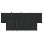 Fence panel 7 pcs WPC and Aluminum Black