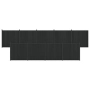 Hekpaneel 9 stuks WPC aluminium zwart 1580x186,5 cm