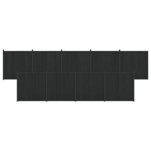 Hekpaneel 9 pcs WPC en Aluminium Zwart