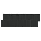 Fence panel 10 pcs WPC and Aluminum Black