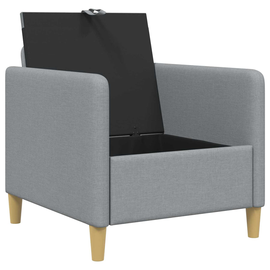 Bank met opslag Lichtgrijs 72 x 78 x 87 cm Polyester