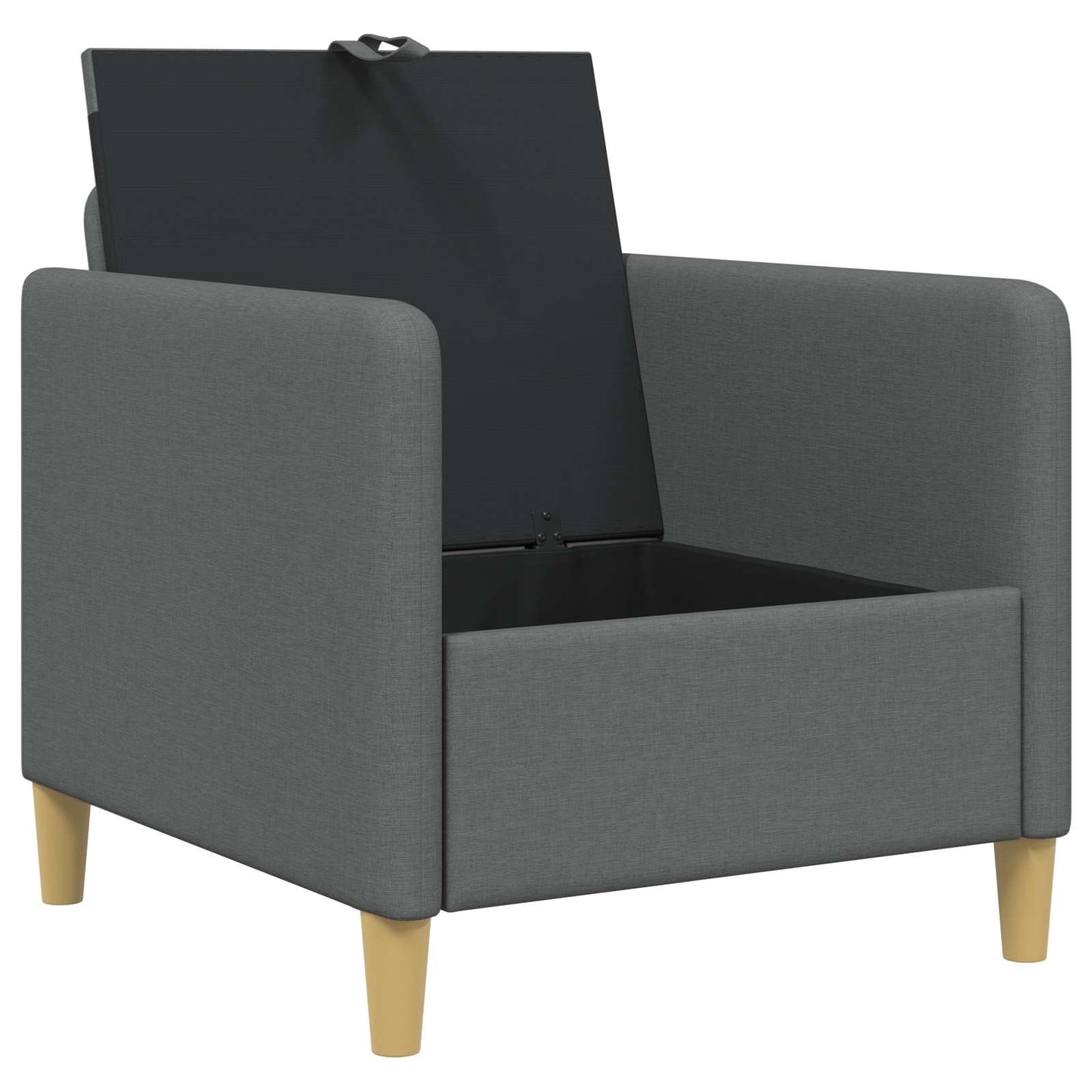 Bank met opslag Donkergrijs 72 x 78 x 87 cm Polyester