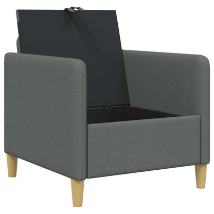 Bank met opslag Donkergrijs 72 x 78 x 87 cm Polyester