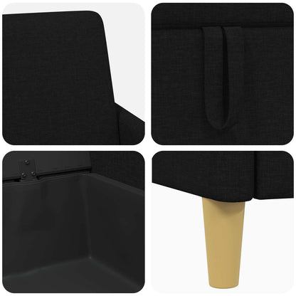 Bank met opslag Zwart 72 x 78 x 87 cm Polyester