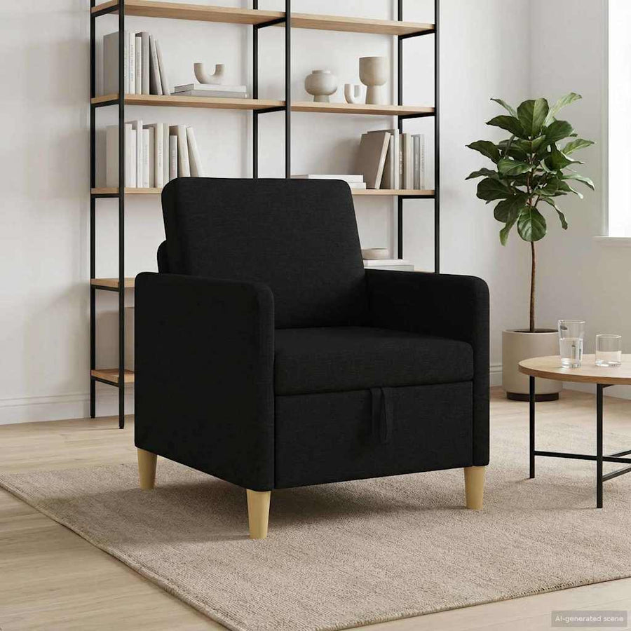 Bank met opslag Zwart 72 x 78 x 87 cm Polyester