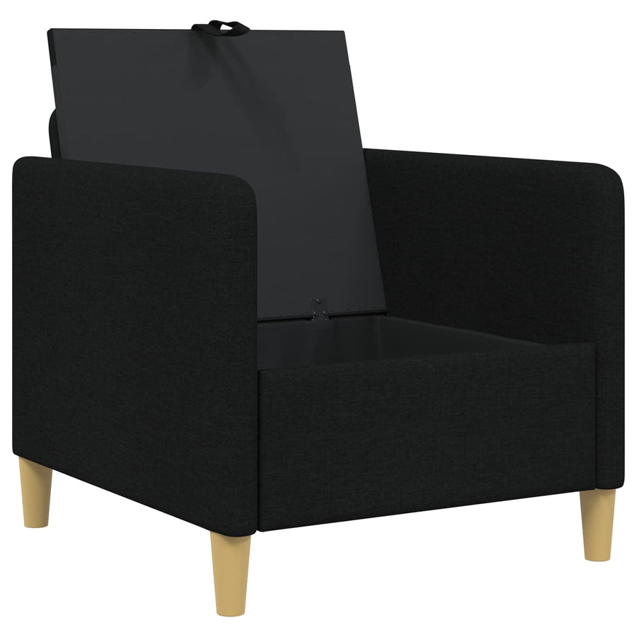 Bank met opslag Zwart 72 x 78 x 87 cm Polyester