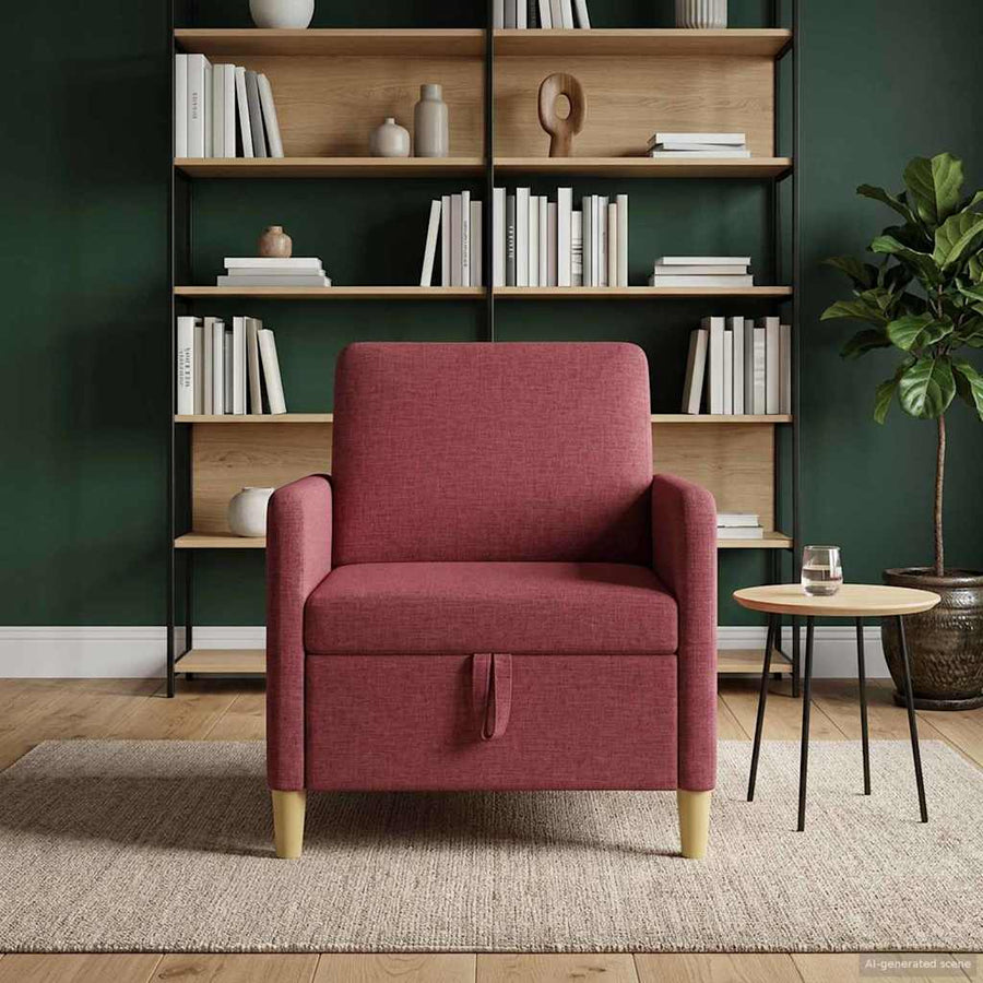 Bank met opslag Wijnrood 72 x 78 x 87 cm Polyester