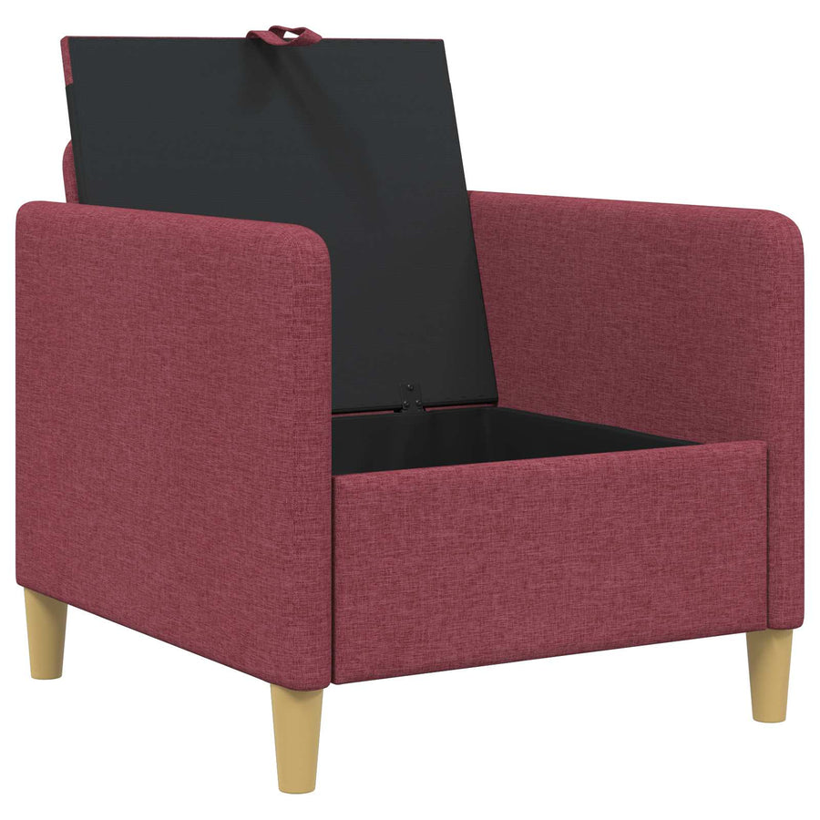 Bank met opslag Wijnrood 72 x 78 x 87 cm Polyester
