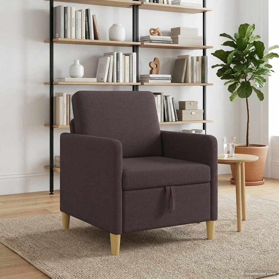Bank met opslag Donkerbruin 72 x 78 x 87 cm Polyester
