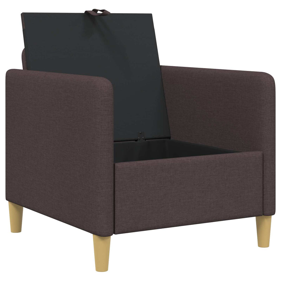 Bank met opslag Donkerbruin 72 x 78 x 87 cm Polyester
