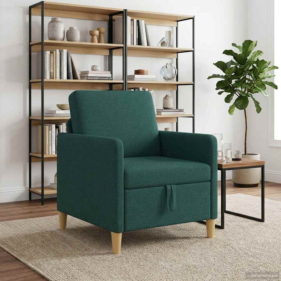 Bank met opslag Donkergroen 72 x 78 x 87 cm Polyester