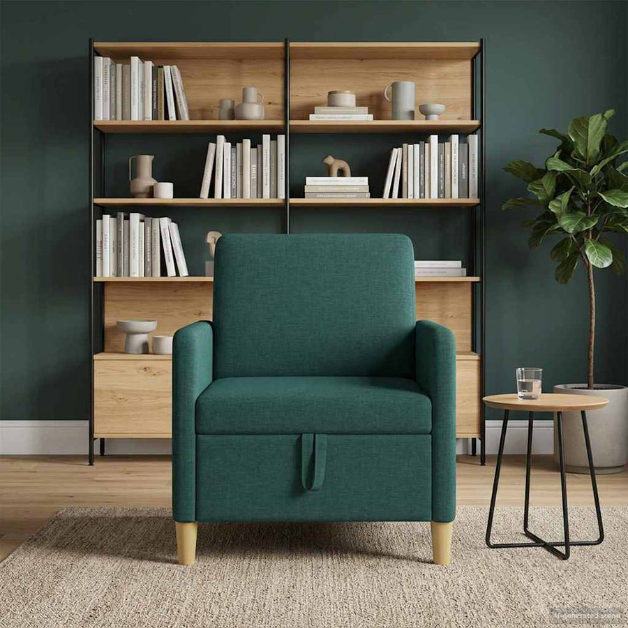 Bank met opslag Donkergroen 72 x 78 x 87 cm Polyester