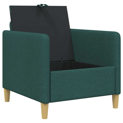 Bank met opslag Donkergroen 72 x 78 x 87 cm Polyester