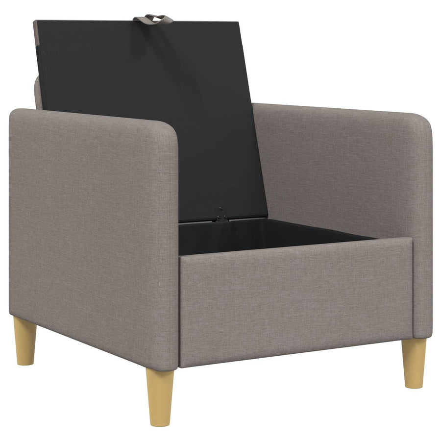 Bank met opslag Taupe 72 x 78 x 87 cm Polyester
