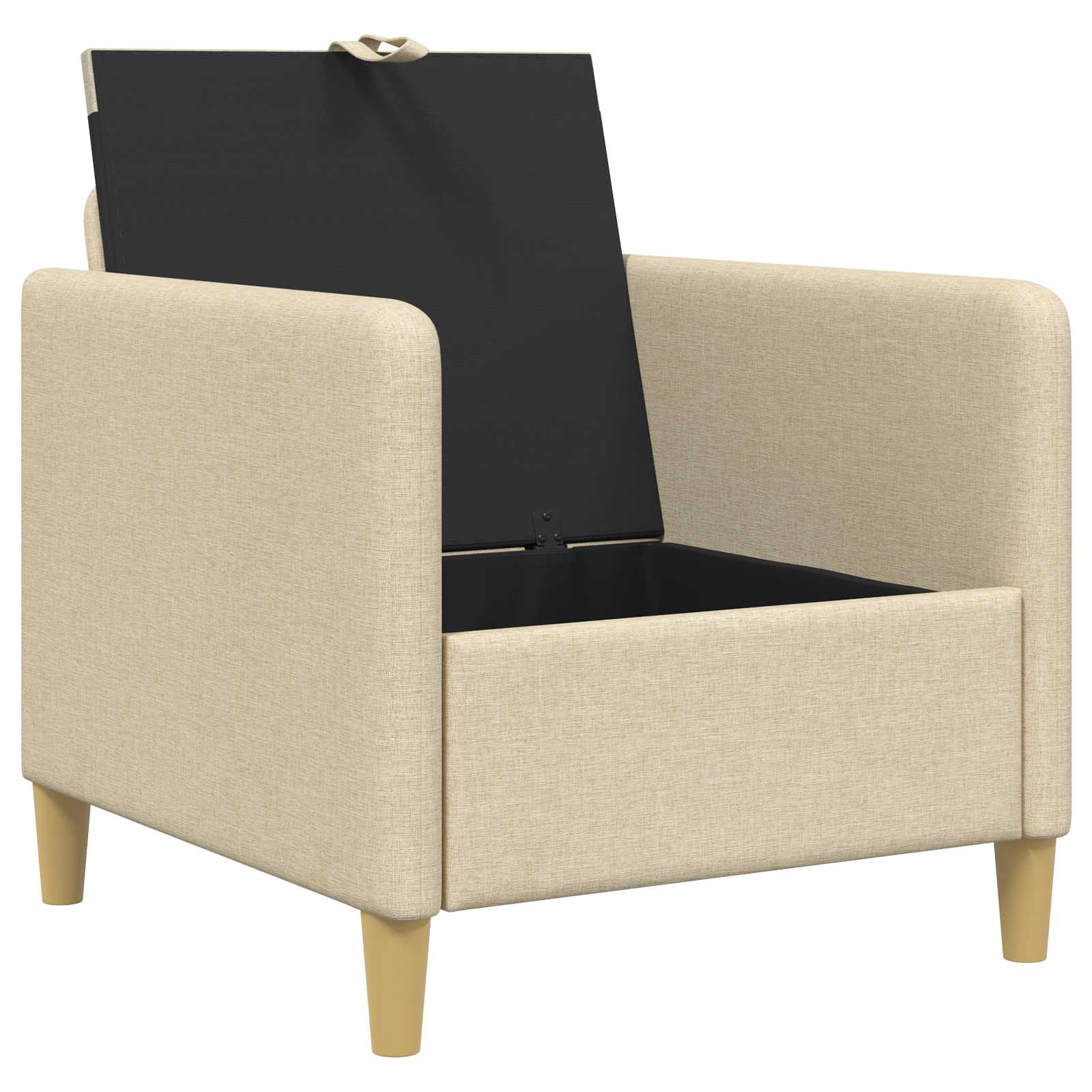 Bank met opslag Crèmekleurig 72 x 78 x 87 cm Polyester