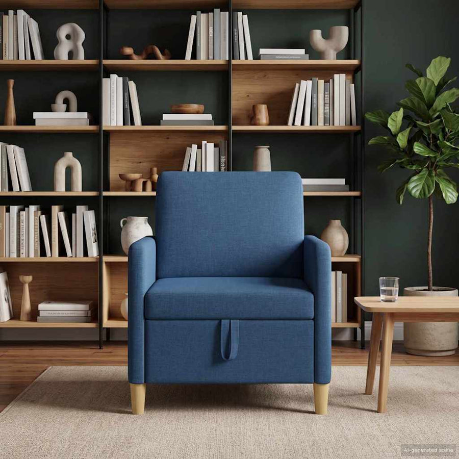 Bank met opslag Blauw 72 x 78 x 87 cm Polyester