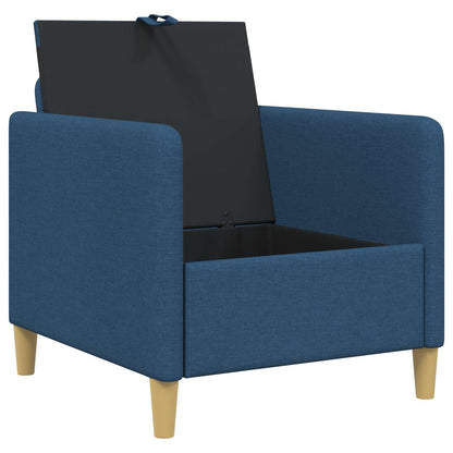 Bank met opslag Blauw 72 x 78 x 87 cm Polyester