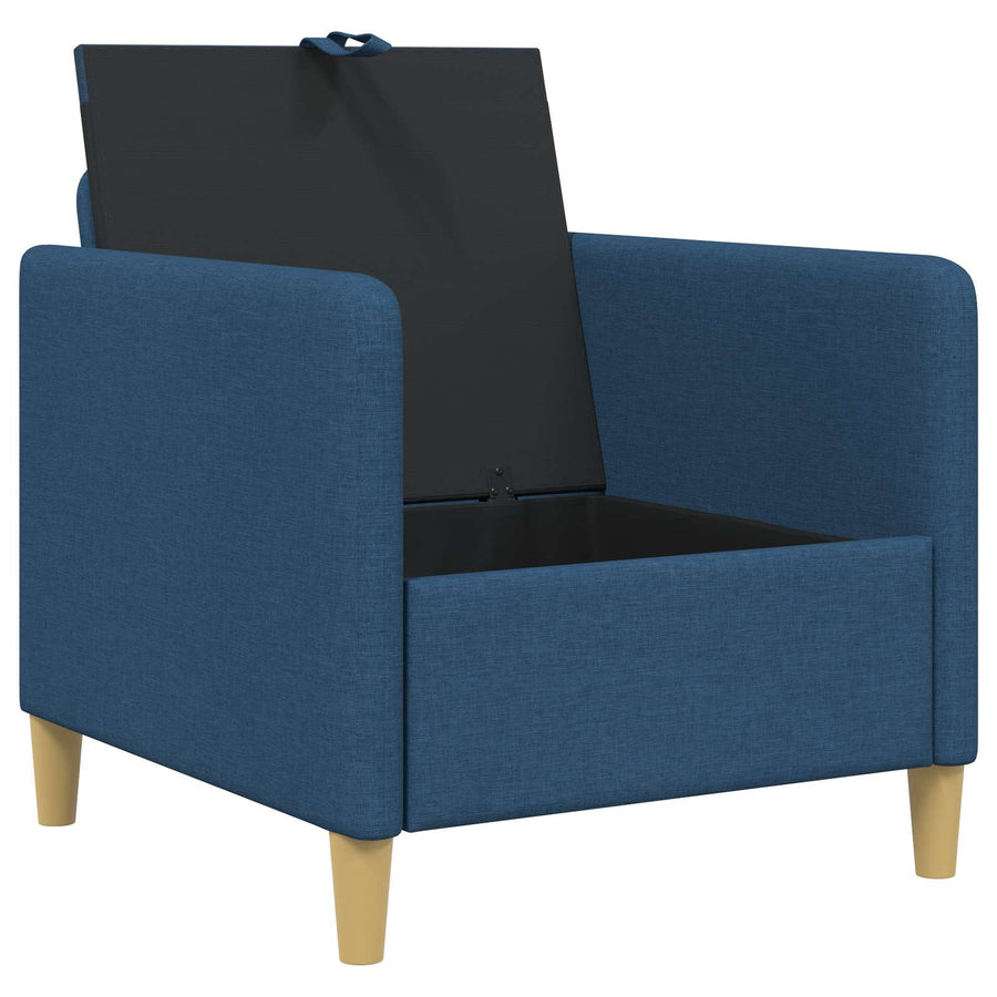 Bank met opslag Blauw 72 x 78 x 87 cm Polyester