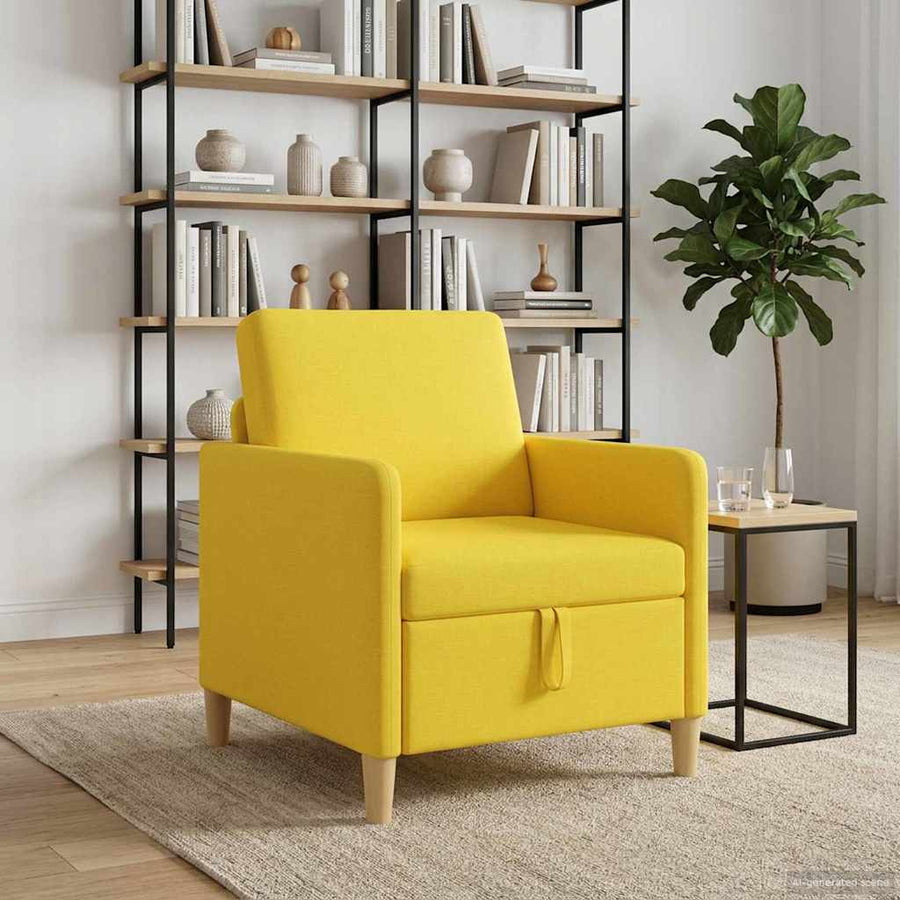 Bank met opslag Lichtgeel 72 x 78 x 87 cm Polyester