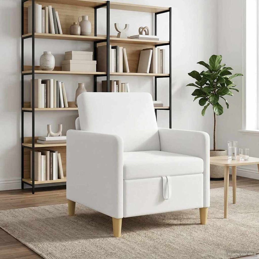 Bank met opslag Wit 72 x 78 x 87 cm Polyester