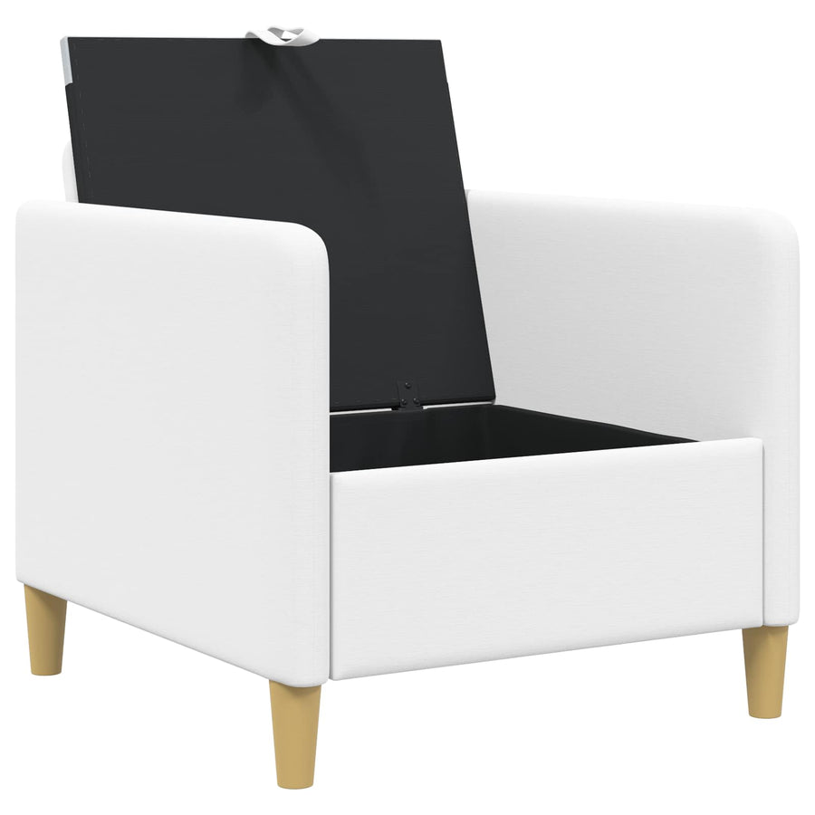 Bank met opslag Wit 72 x 78 x 87 cm Polyester