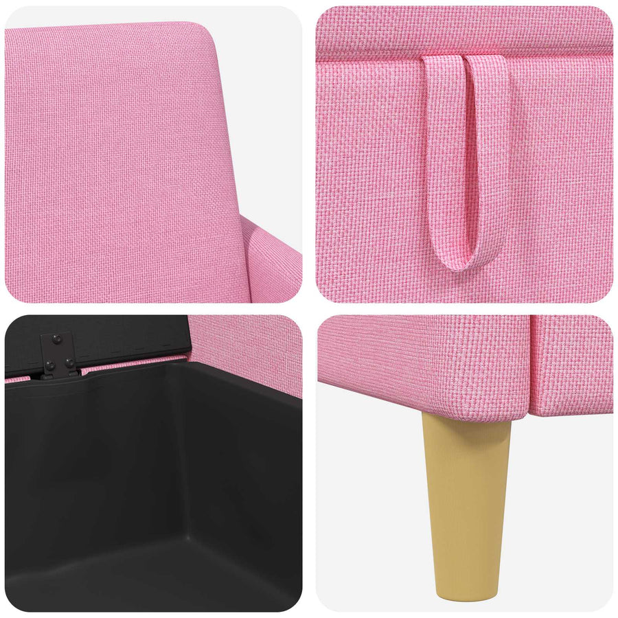 Bank met opslag Roze 72 x 78 x 87 cm Polyester