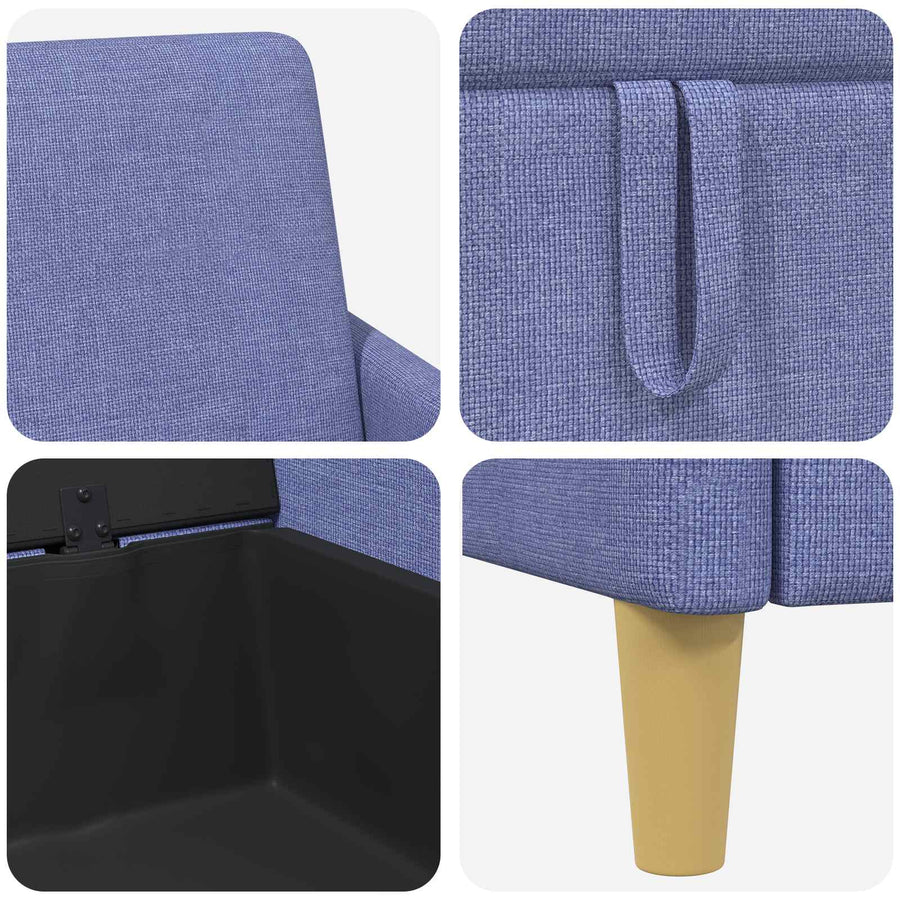 Bank met opslag Jeans Blauw 72 x 78 x 87 cm Polyester