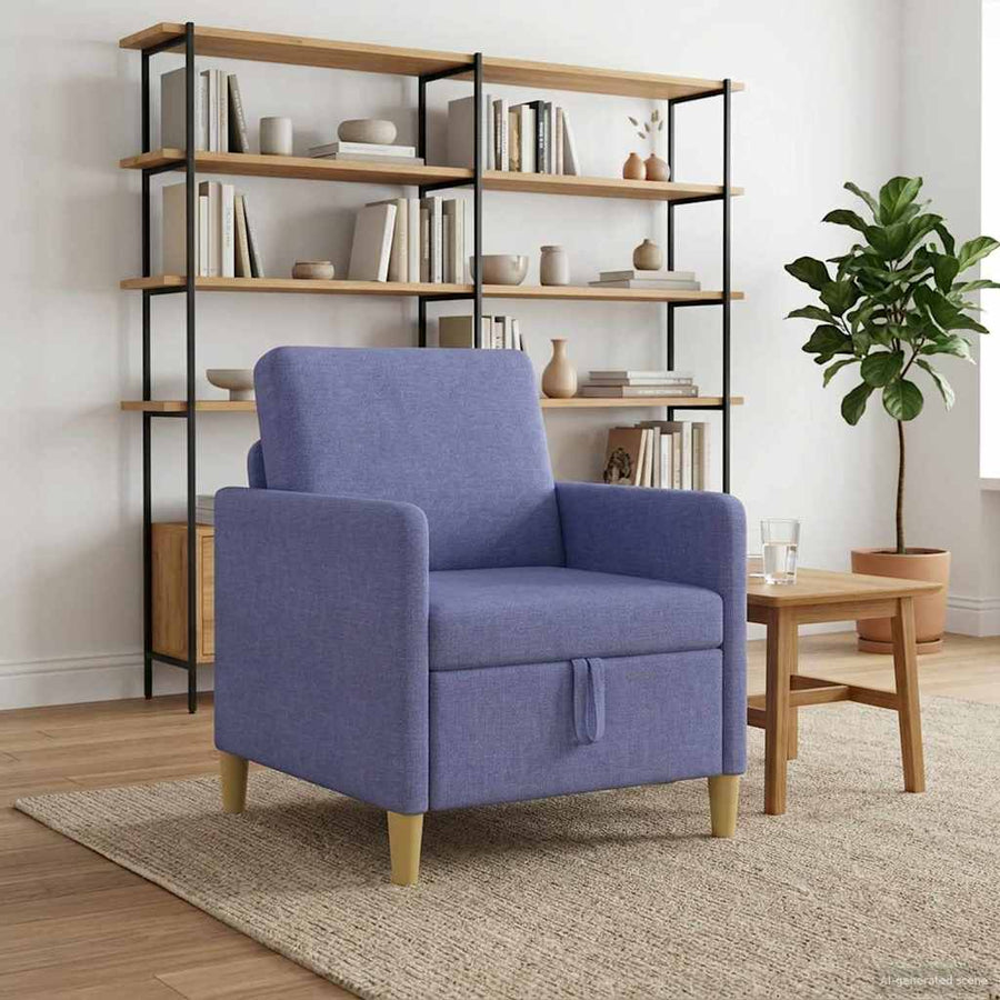 Bank met opslag Jeans Blauw 72 x 78 x 87 cm Polyester