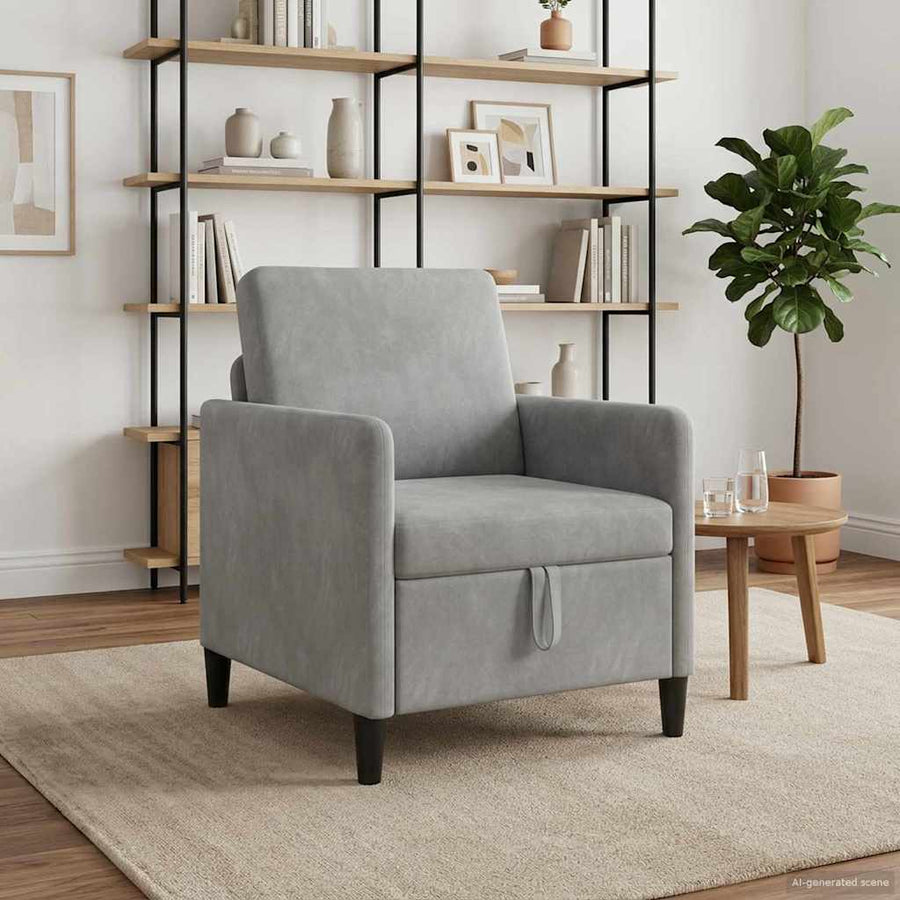 Bank met opslag Lichtgrijs 72 x 78 x 87 cm Polyester