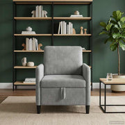 Bank met opberg lichtgrijs 72x78x87 cm polyester