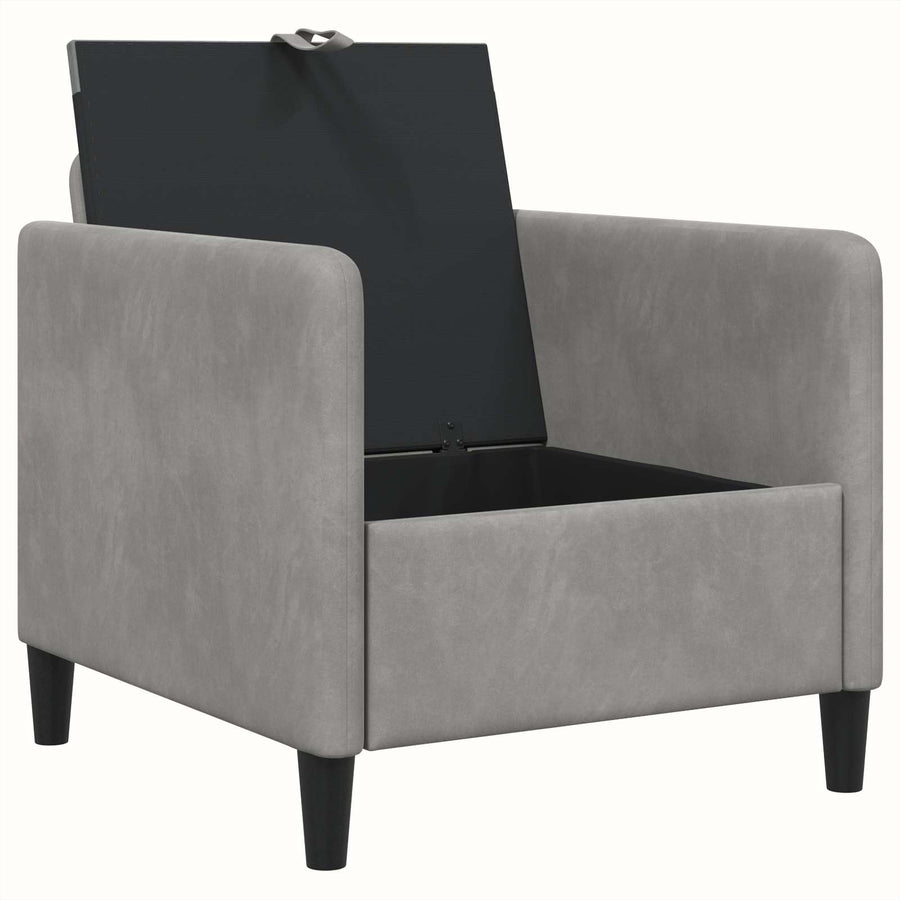 Bank met opslag Lichtgrijs 72 x 78 x 87 cm Polyester