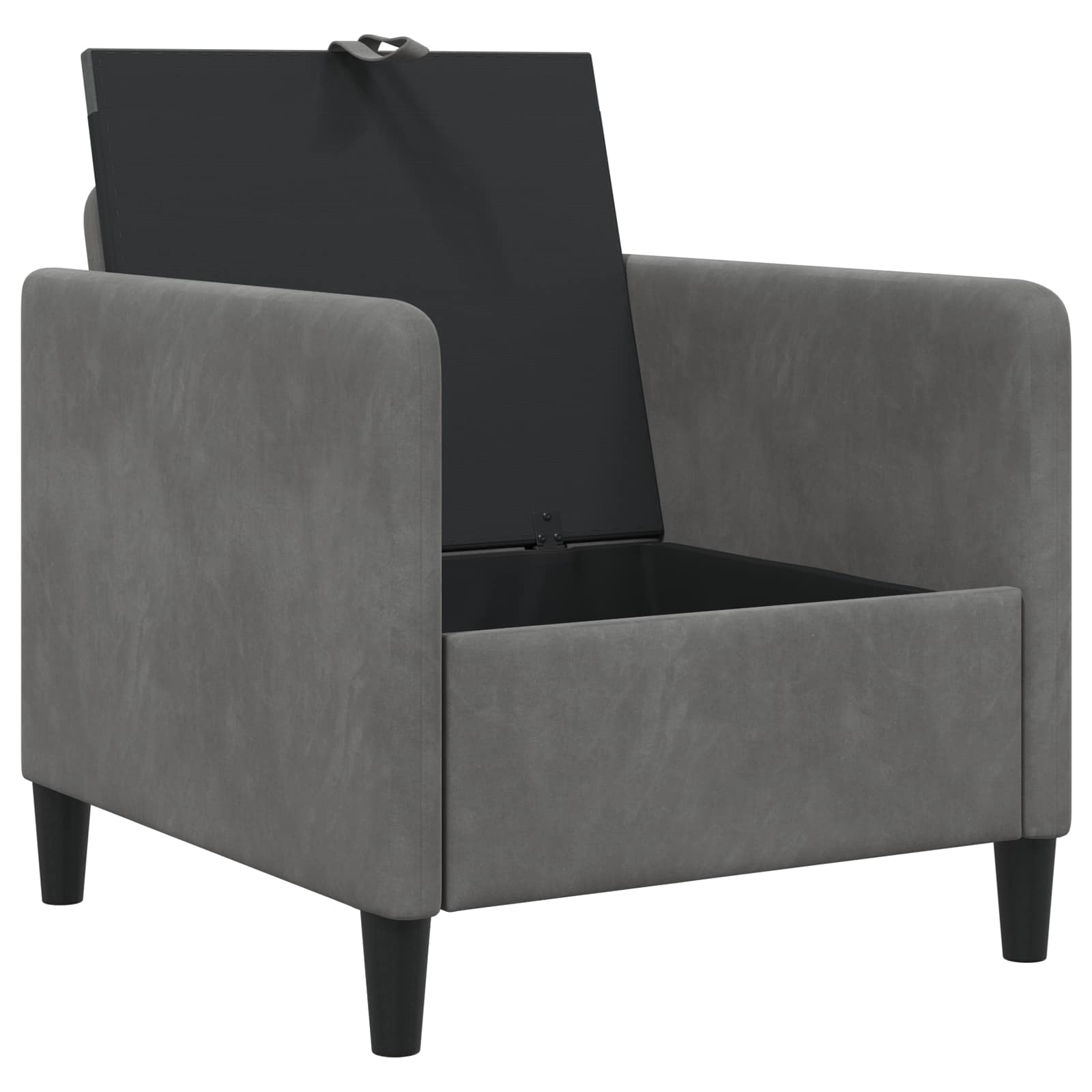 Bank met opslag Donkergrijs 72 x 78 x 87 cm Polyester