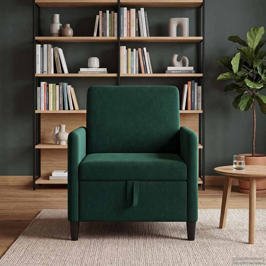 Bank met opslag Donkergroen 72 x 78 x 87 cm Polyester