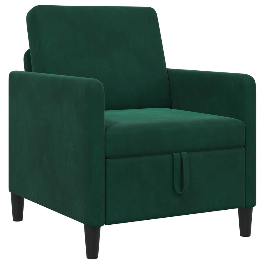 Bank met opslag Donkergroen 72 x 78 x 87 cm Polyester