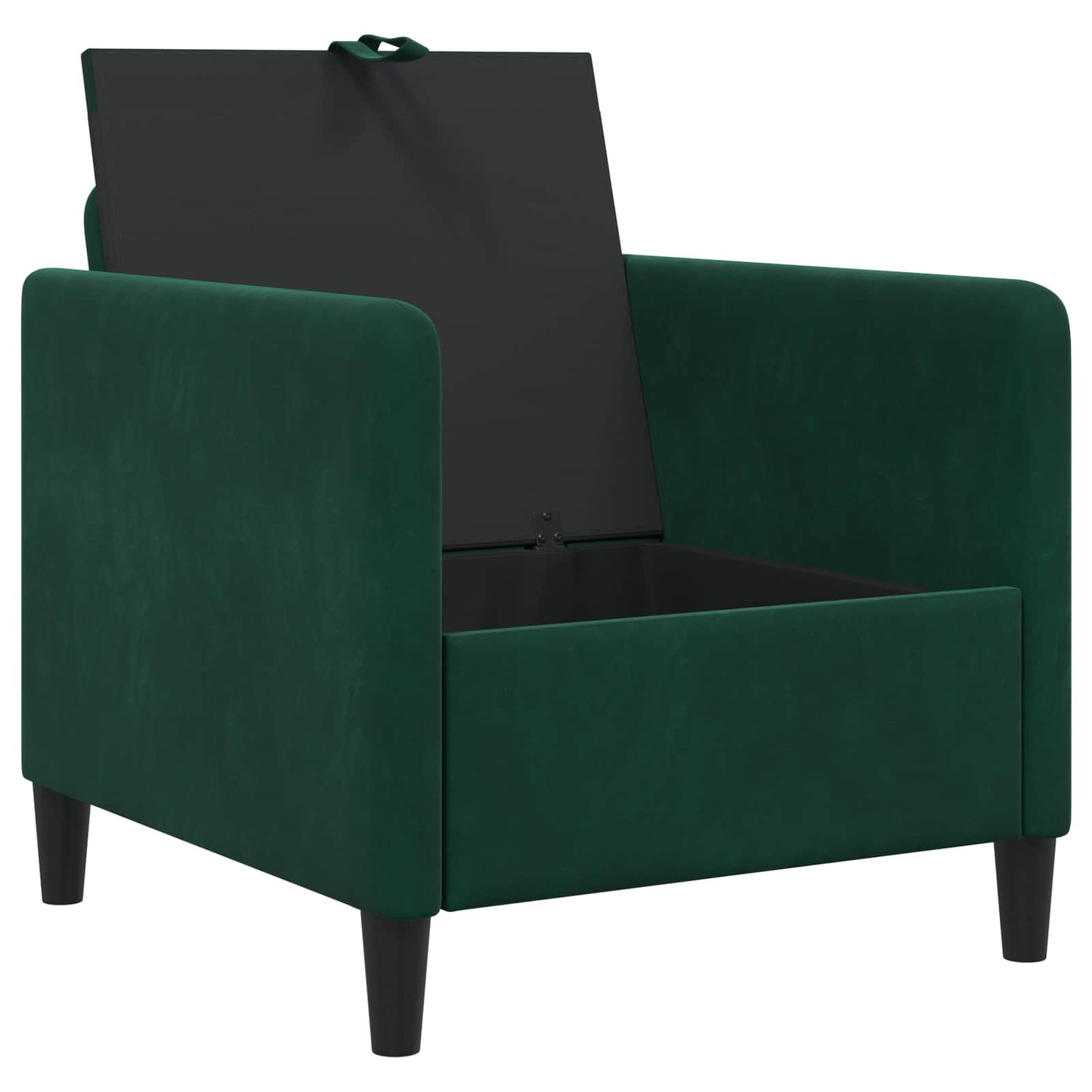 Bank met opslag Donkergroen 72 x 78 x 87 cm Polyester