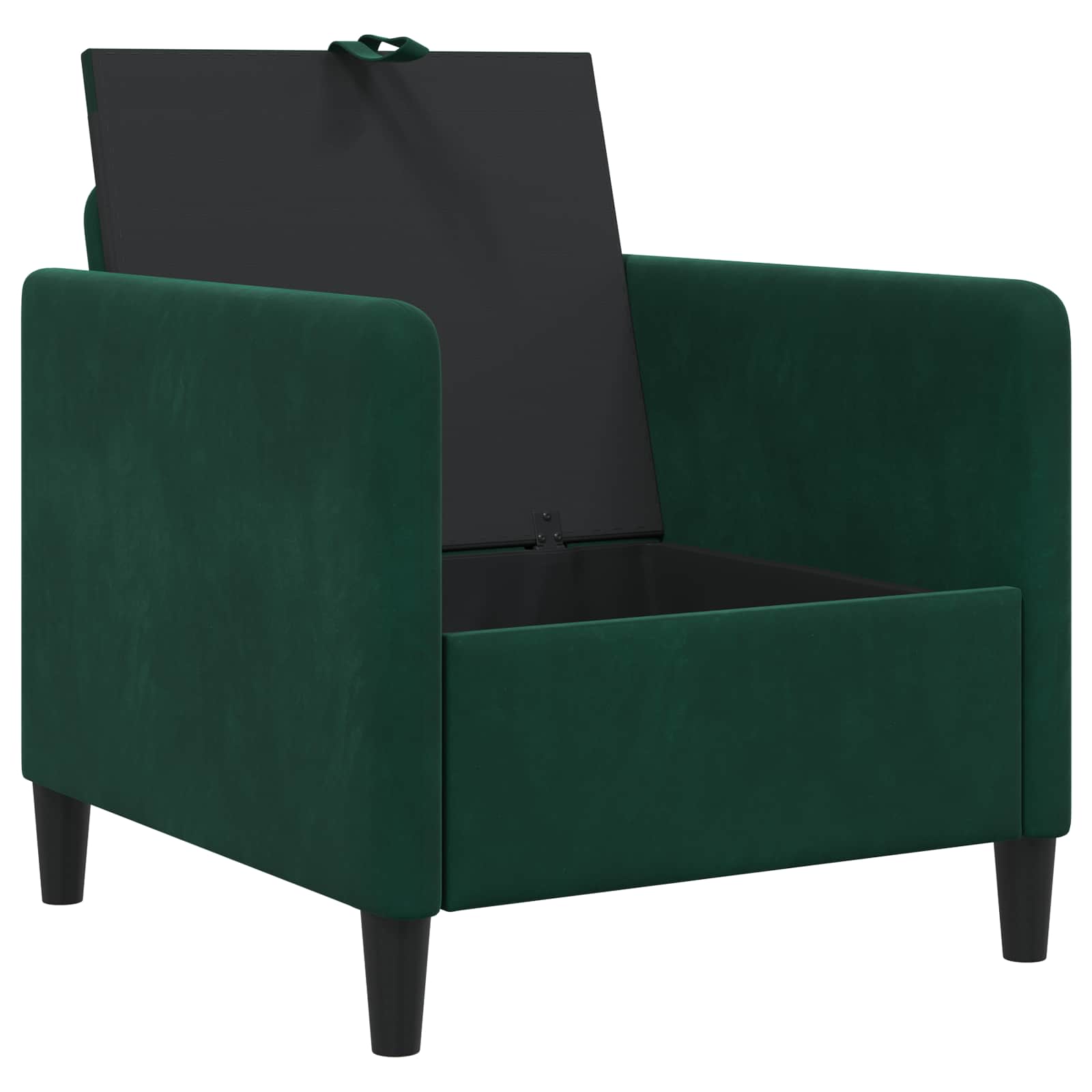Bank met opslag Donkergroen 72 x 78 x 87 cm Polyester