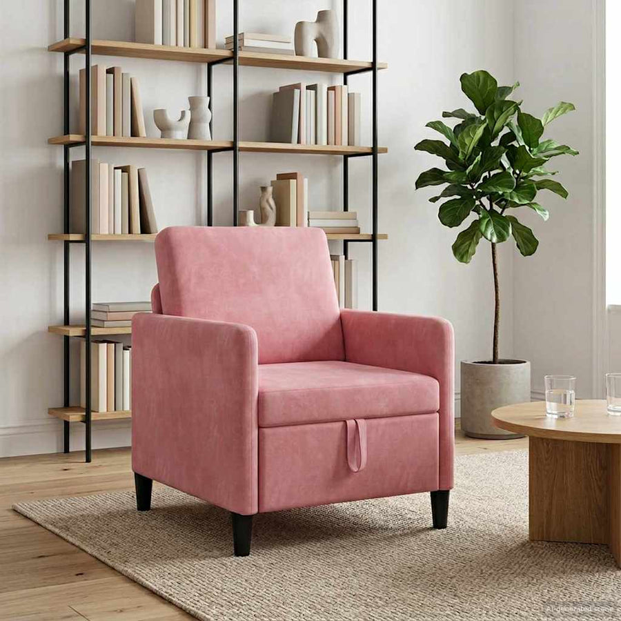Bank met opslag Roze 72 x 78 x 87 cm Polyester