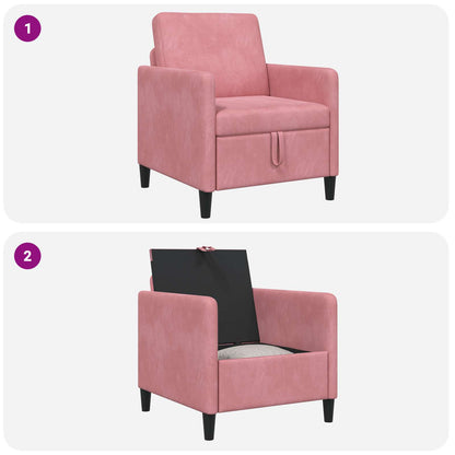 Bank met opslag Roze 72 x 78 x 87 cm Polyester