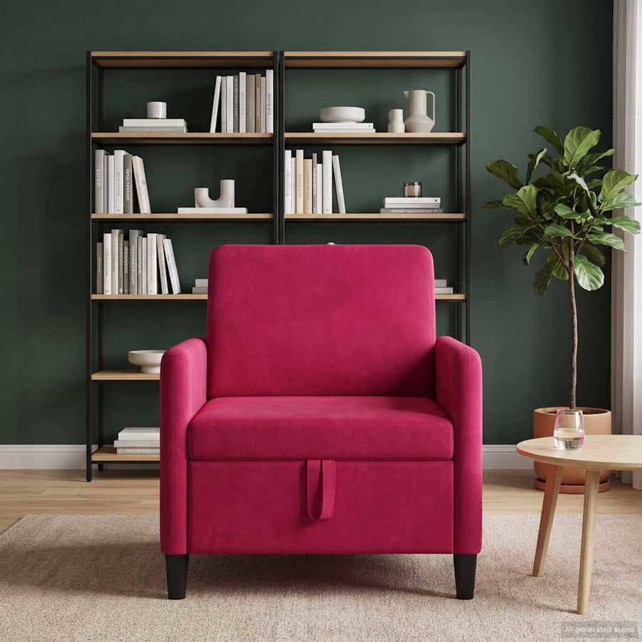 Bank met opslag Wijnrood 72 x 78 x 87 cm Polyester