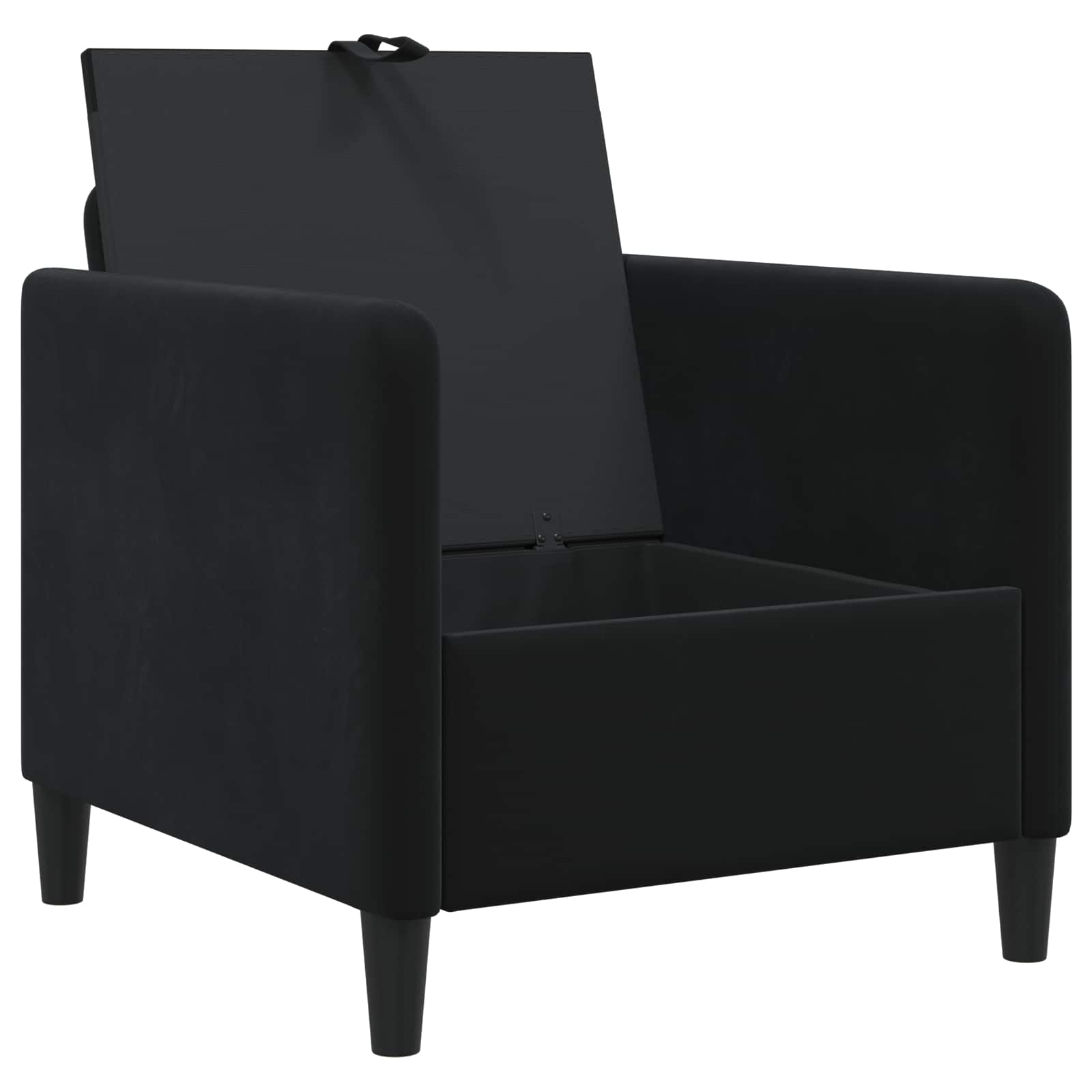 Bank met opslag Zwart 72 x 78 x 87 cm Polyester